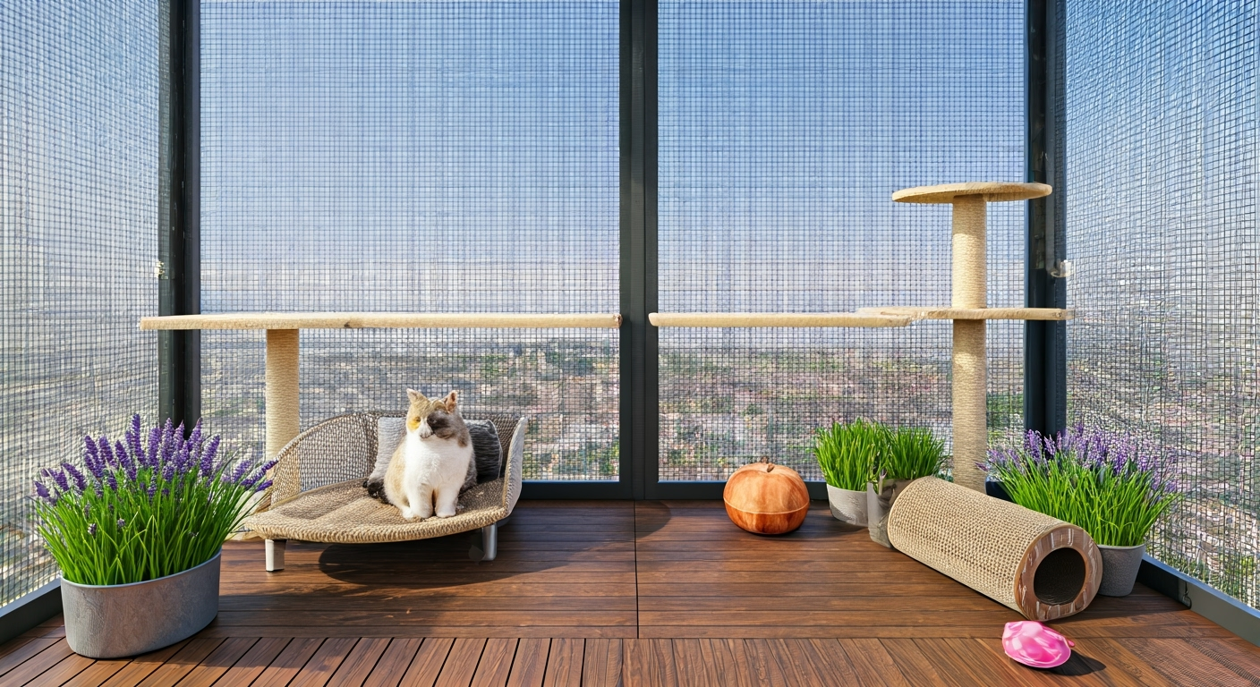 Jak urządzić balkon dla kota?