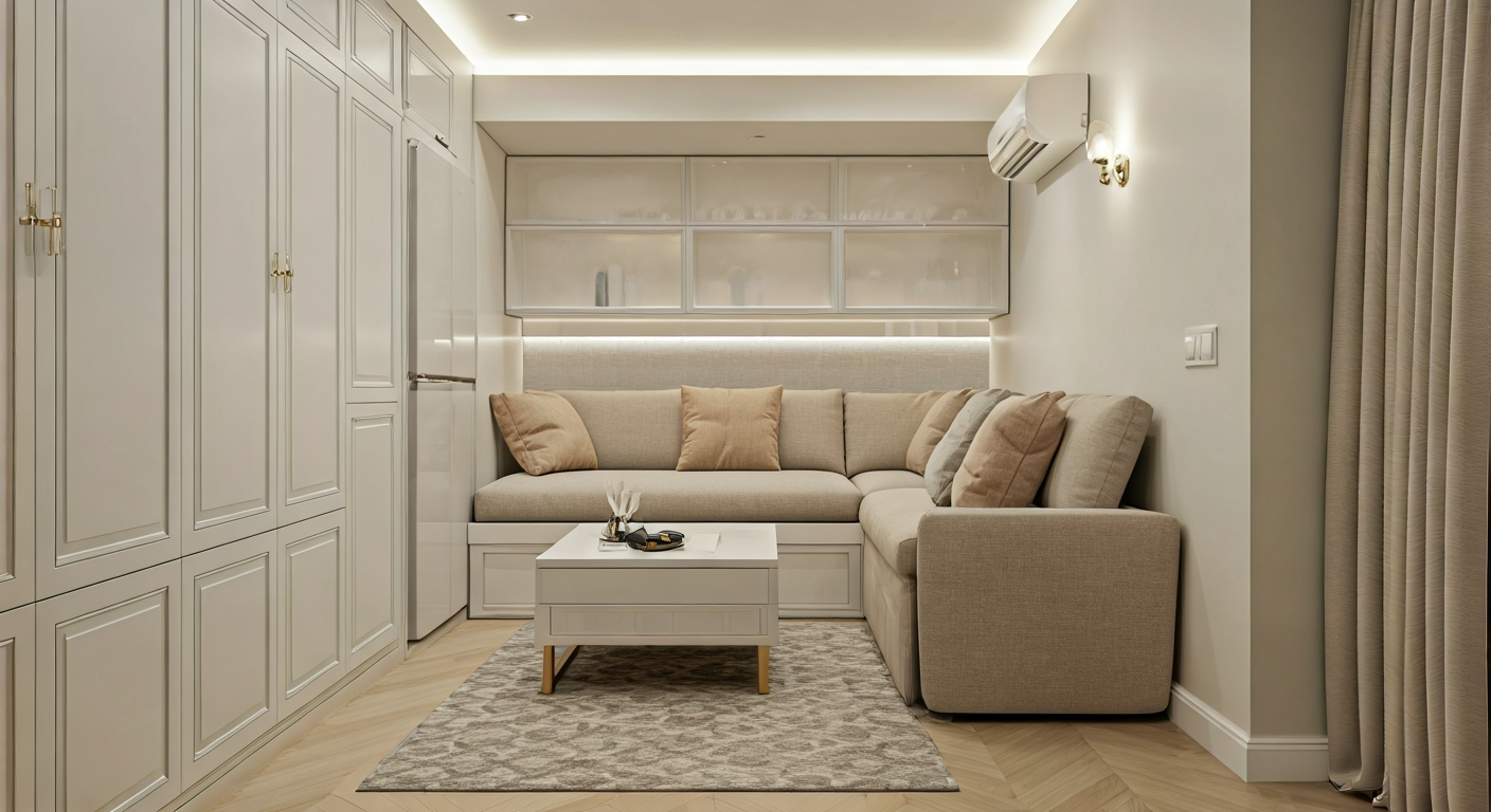 Jak urządzić pokój dzienny z sypialnią 20m2?